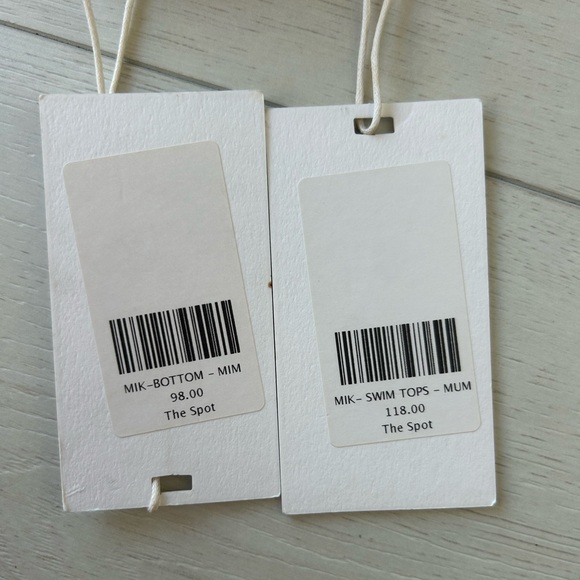 NWT Mikoh Bikini Set-Blue Tropical Print, L Top, M Bottom - Picture 4 of 9